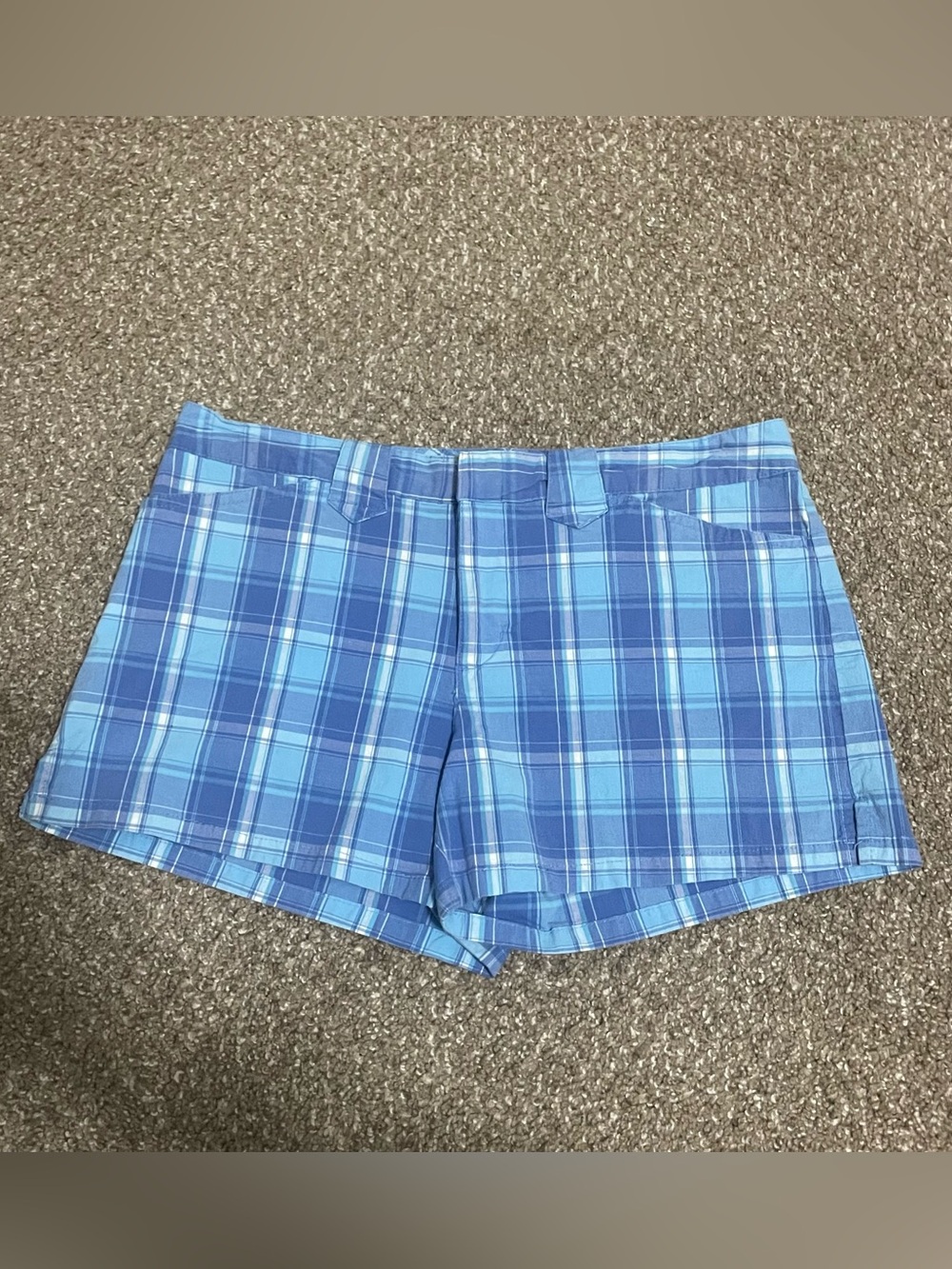 Vintage Women’s Blue Plaid Shorts